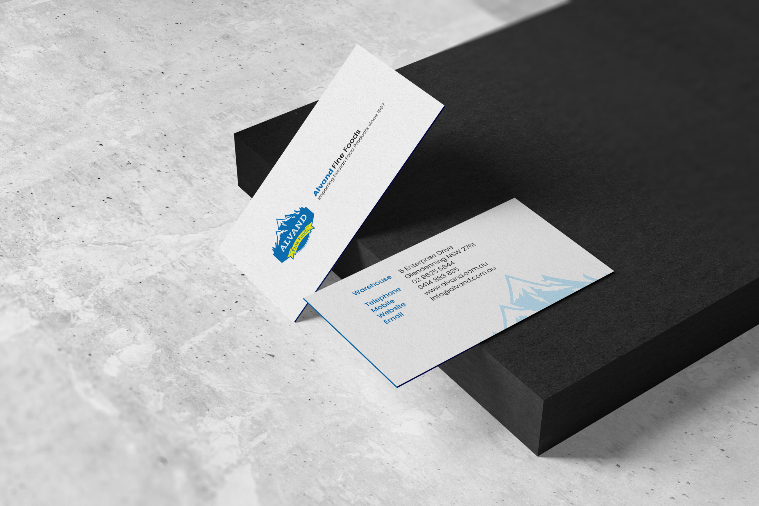 Alvand Fine Foods, Business Card